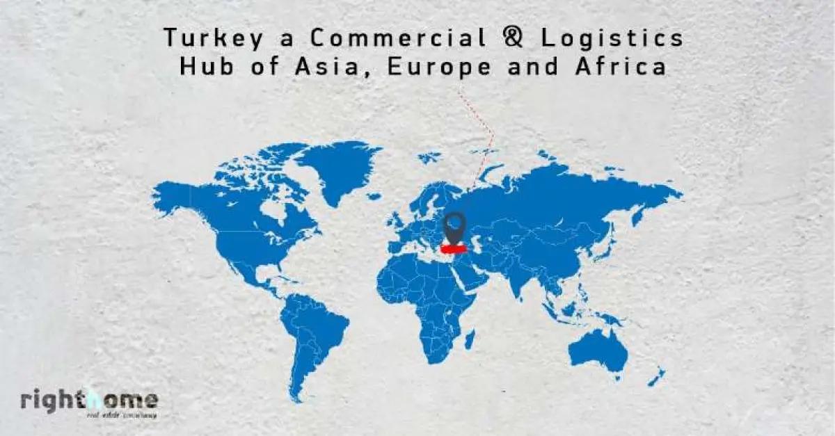 تركيا المركز التجاري واللوجستي لـقارات آسـيا، وأوروبـا، وأفريقـيا