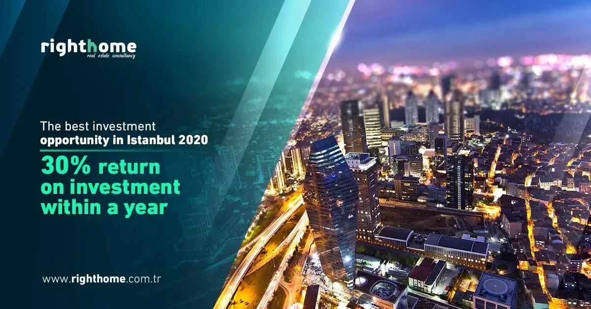 بهترین فرصت سرمایه گذاری در استانبول 2020 ، 30٪ بازده سرمایه گذاری  یک سال